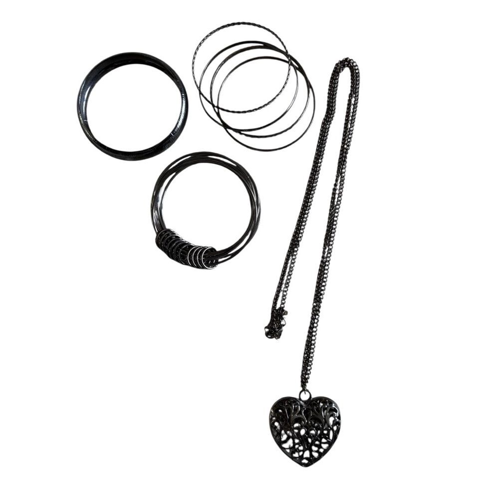 Jewelry Bundle Necklace, Pendant & Bangle Bracelets